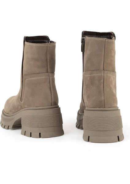 , Kadın Hakiki Deri Bot 153359Z6152 Vizon