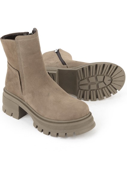 , Kadın Hakiki Deri Bot 153359Z6152 Vizon