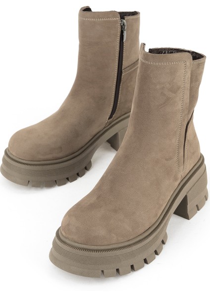 , Kadın Hakiki Deri Bot 153359Z6152 Vizon