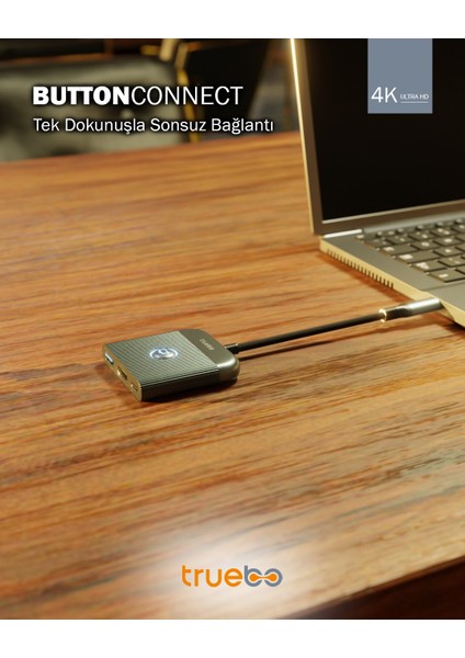 ButtonConnect 3in1 Aç/Kapa Tuşu HDMI Hub