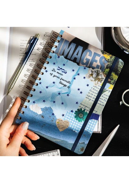 2026 A5 Spiralli Haftalık Ajanda 12 Aylık - Kolaj