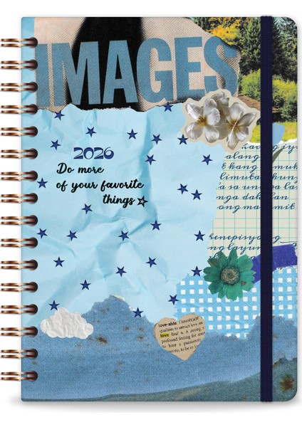 2026 A5 Spiralli Haftalık Ajanda 12 Aylık - Kolaj fırsatları