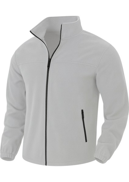 Genıus Store Erkek Polar Bato Yaka Tam Fermuarlı cepli polar Bato-Polar