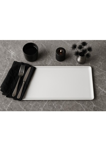 Tan 35 x 15 cm. Dikdörtgen Sunum - Servis Tabağı fiyatları