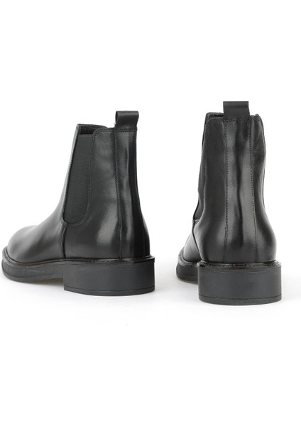 , Erkek Hakiki Deri Bot 1531043Z028 Siyah