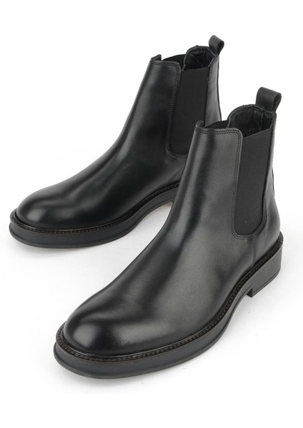 , Erkek Hakiki Deri Bot 1531043Z028 Siyah