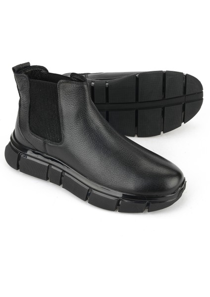 , Erkek Hakiki Deri Bot 1531025Z2506 Siyah