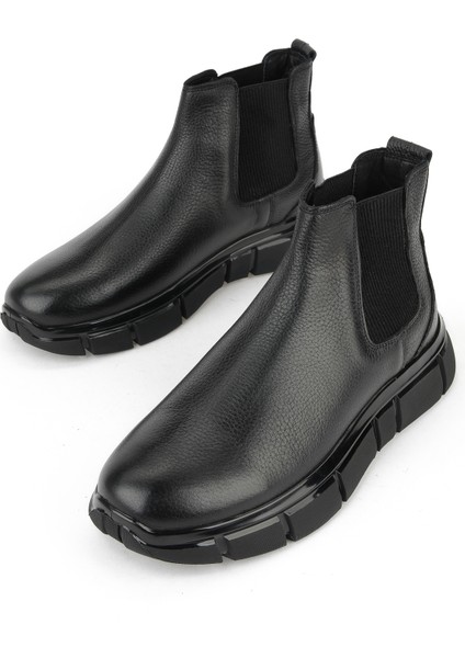 , Erkek Hakiki Deri Bot 1531025Z2506 Siyah