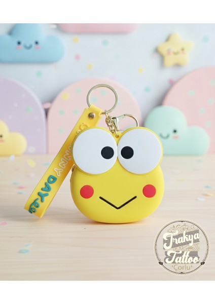 Sevimli Silikon Kurbağa Para Cüzdanı ve Anahtarlık