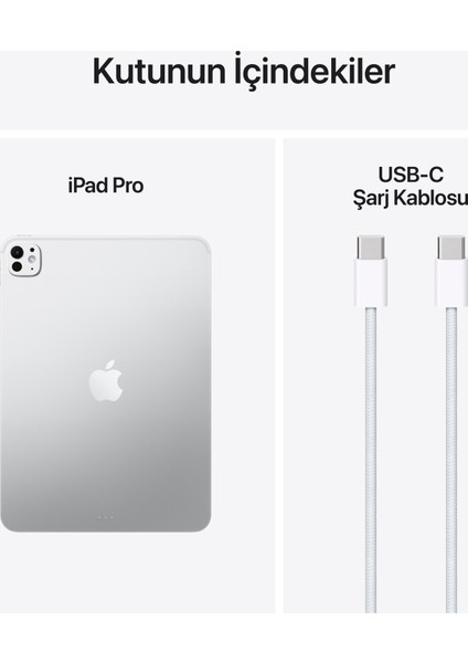 iPad Pro M5 Wi-Fi 512GB 11" Standart Cam - Gümüş MDWN4TU/A