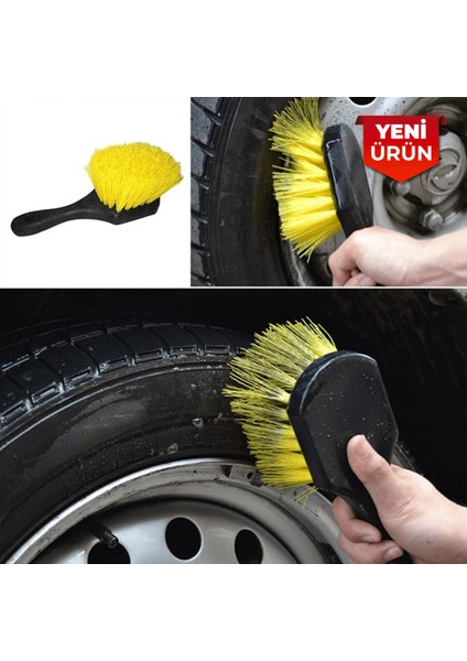 Ergonomik Saplı Jant ve Lastik Yıkama Fırçası fiyatları