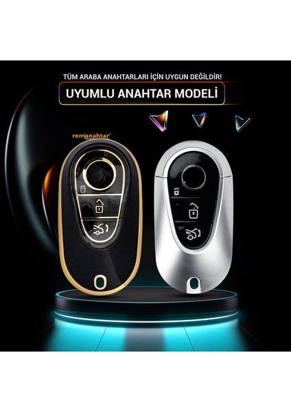 Maybach 3 Buton Smart Nano Anahtar Kılıfı - Siyah fiyatları