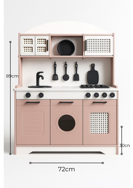 Elizya Renkli Oyuncak Mutfak 12 Parça Servis Setli ve LED Hediyeli indirimleri