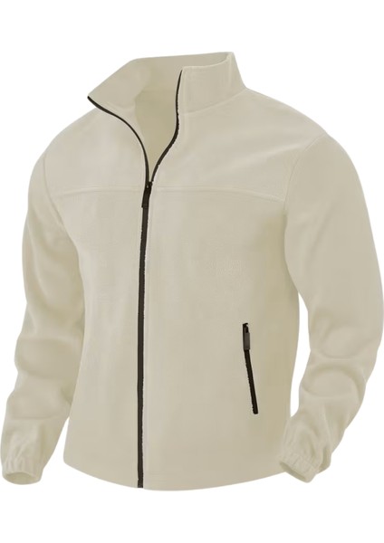 Genıus Store Erkek Polar Bato Yaka Tam Fermuarlı cepli polar Bato-Polar