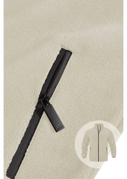 Genıus Store Erkek Polar Bato Yaka Tam Fermuarlı cepli polar Bato-Polar fırsatları