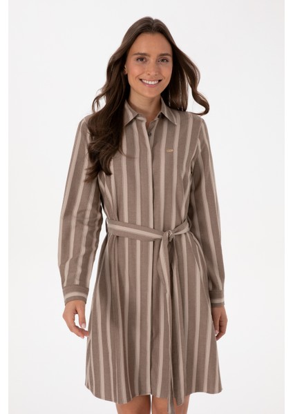 Kadın Kahverengi Elbise (Dokuma) 50316604-VR029 fiyatları