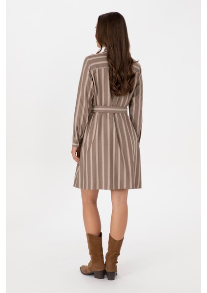 Kadın Kahverengi Elbise (Dokuma) 50316604-VR029 fırsatları