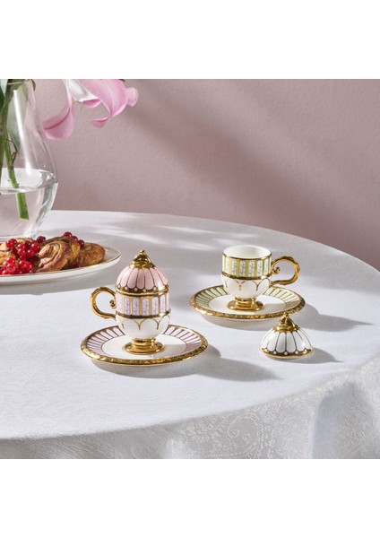 Faberge Egg Flowers 2 Kişilik Kahve Fincanı 70 ml