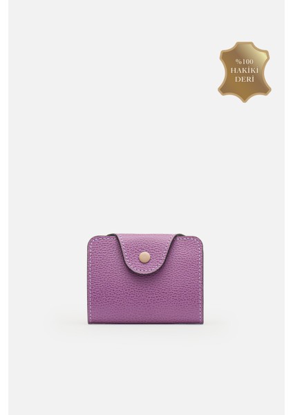 Mafi Unisex Kartell Hakiki Deri Kompakt Akordeon Kartlık