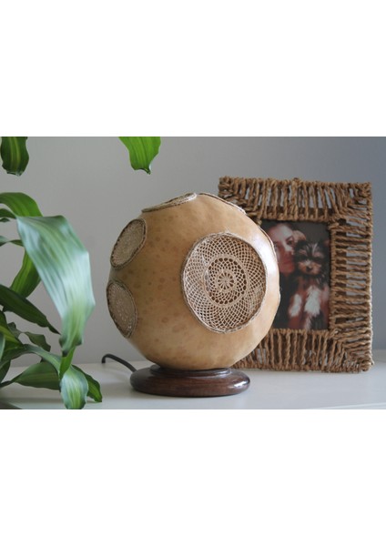 Çiğ Damlası Kabak Lamba Dantel Dekoratif Aydınlatma