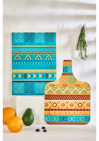 African 2\\\'li Cam Kesme Tahtası Seti - 25X35 - Isıya Dayanıklı Kırılmaz Kesme Tahtası