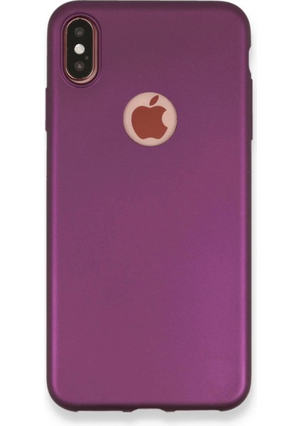 iPhone Xs Max Kılıf First Silikon - Mürdüm