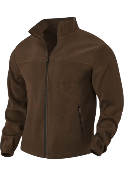 Genıus Store Erkek Polar Bato Yaka Tam Fermuarlı cepli polar Bato-Polar