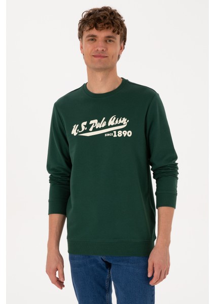 Erkek Koyu Yeşil Sweatshirt 50316315-VR079
