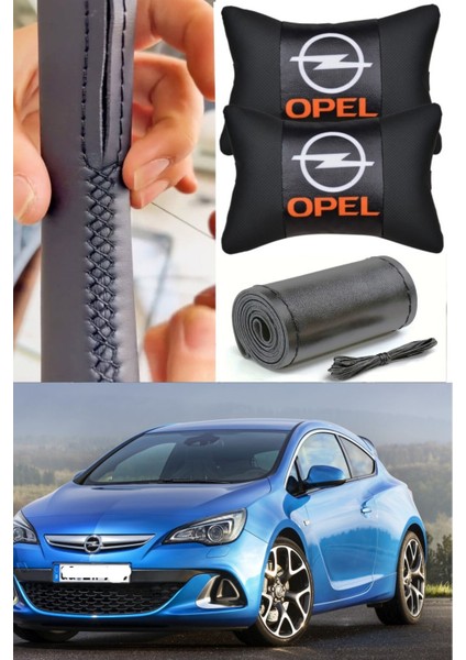 Opel Astra J Kasa Direksiyon Kılıfı Dikmeli Model 100% Ithal + 2’li Ergonomik Boyun Yastığı Seti