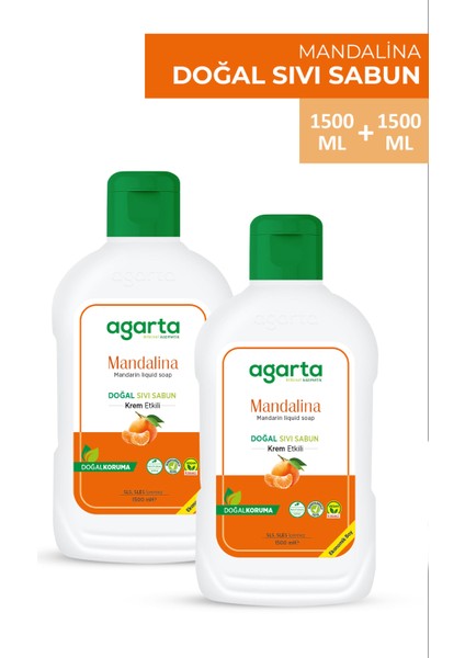2 Li Set Sıvı Sabun Mandalina 1500 ml