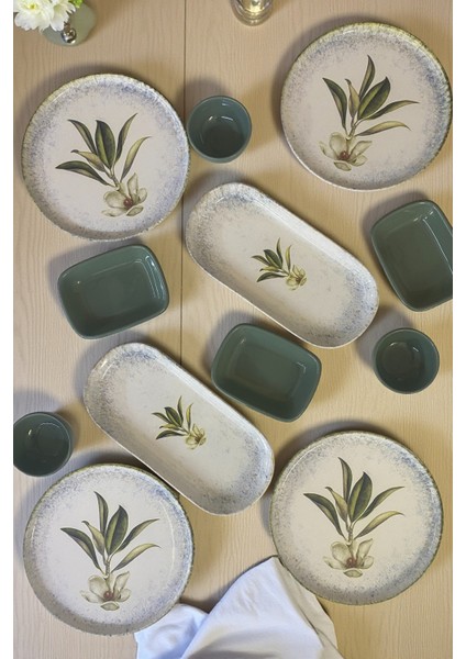 Magnolia 12 Parça 4 Kişilik Kahvaltı Takımı / Kahvaltılık Sunum Seti