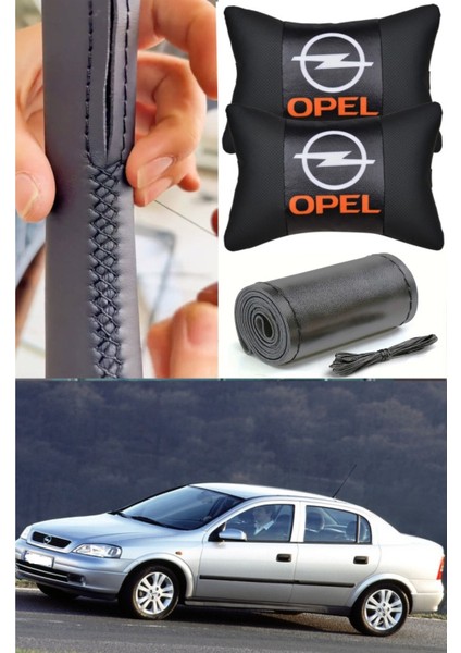 Opel Astra G Direksiyon Kılıfı Dikmeli Model 100% Ithal + 2’li Ergonomik Boyun Yastığı Seti