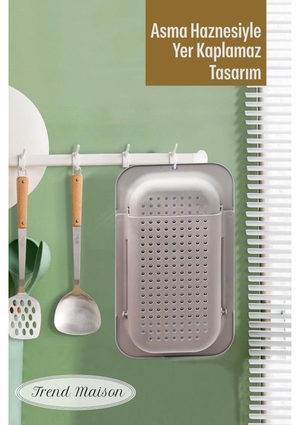 Sürgülü Ayarlanabilir Pratik Lavabo Süzgeci, Uzun Kısa Ayarlı Evye, Meyve Sebze Salata Yıkama Krem modelleri