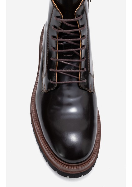 Erkek Kalın Taban Fermuarlı Bot Gerçek Açma Deri Fr 541456 Kahverengi fiyatları