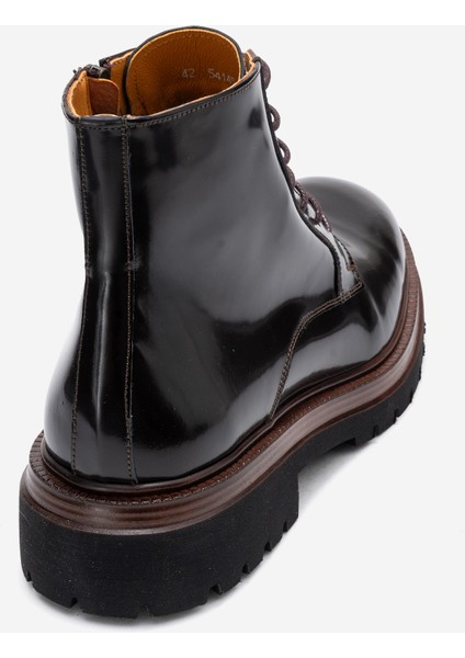 Erkek Kalın Taban Fermuarlı Bot Gerçek Açma Deri Fr 541456 Kahverengi fırsatları