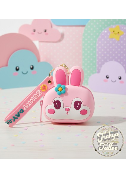 Sevimli Silikon Tavşan Para Cüzdanı ve Anahtarlık