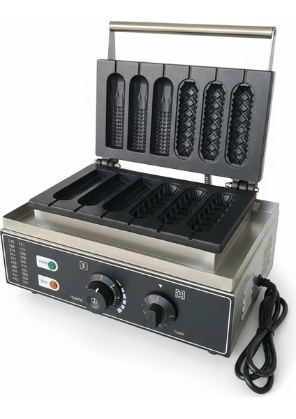 Çubukta Waffle Makinesi -Çift Desenli- 9005