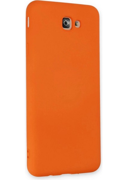 Samsung Galaxy J7 Prime Kılıf Nano Içi Kadife Silikon - Turuncu modelleri
