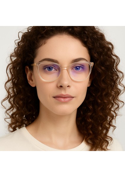 Darell Bej Mavi Işık Korumalı Gözlük 8401 52-16-135