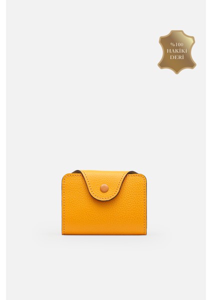 Mafi Unisex Kartell Hakiki Deri Kompakt Akordeon Kartlık