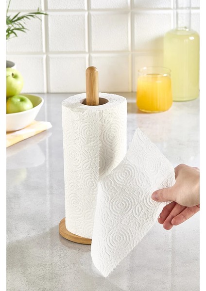 Bambu Yuvarlak Kağıt Havluluk Dikey