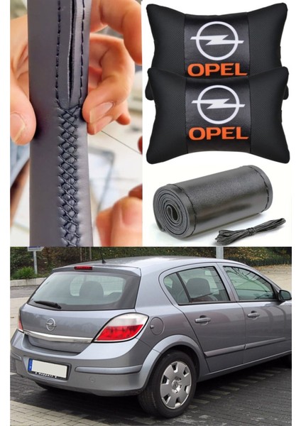 Opel Astra H Kasa Direksiyon Kılıfı Dikmeli Model 100% Ithal + 2’li Ergonomik Boyun Yastığı Seti