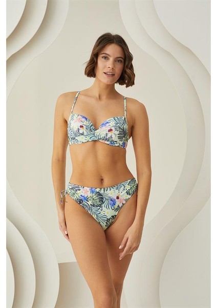 Arias Closet Çiçek Desenli Kaplı Bikini Takımı