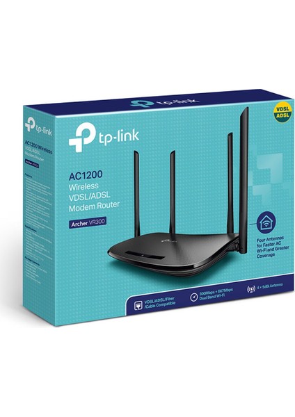 Tp-Lınk Archer VR300 AC1200 Vdsl/adsl Modem/router
