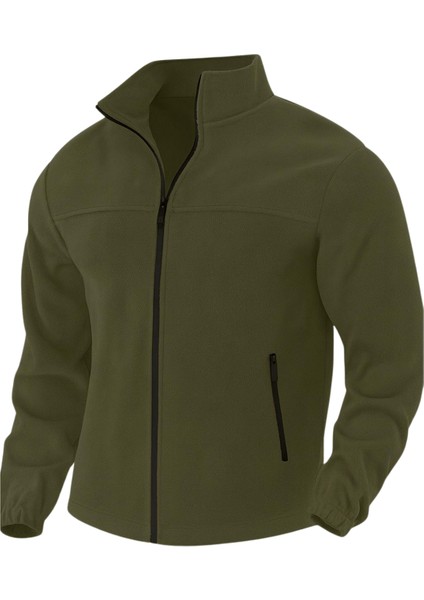 Genıus Store Erkek Polar Bato Yaka Tam Fermuarlı cepli polar Bato-Polar