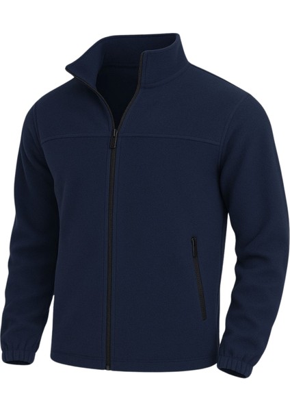 Genıus Store Erkek Polar Bato Yaka Tam Fermuarlı cepli polar Bato-Polar