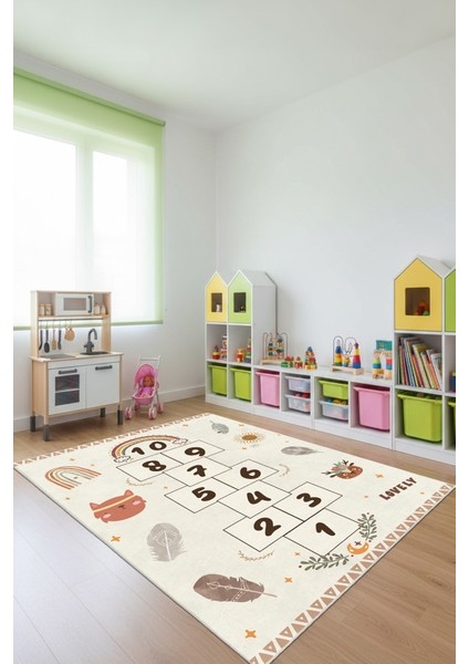 Minik Ayaklara Büyük Hayaller: Çocuk Odasına Neşe Katın Renkli Kaymaz Yıkanabilir Eğitici Halı modelleri