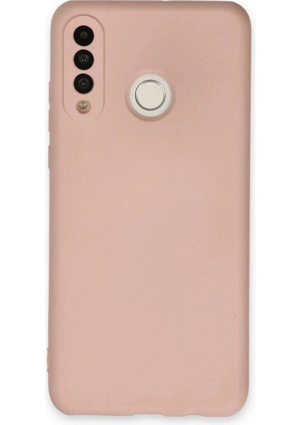 Huawei P30 Lite Kılıf Nano Içi Kadife Silikon - Pudra