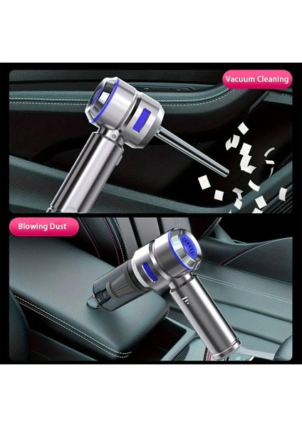 Güçlü Araç Içi ve Ev Içi Kullanımına Uygun Kablosuz 16000PA 4in1 Süpürge Çekim Artı Üfleme