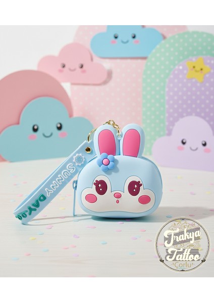 Sevimli Silikon Tavşan Para Cüzdanı ve Anahtarlık